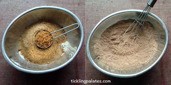 eggless double chocolate espresso brownies step1