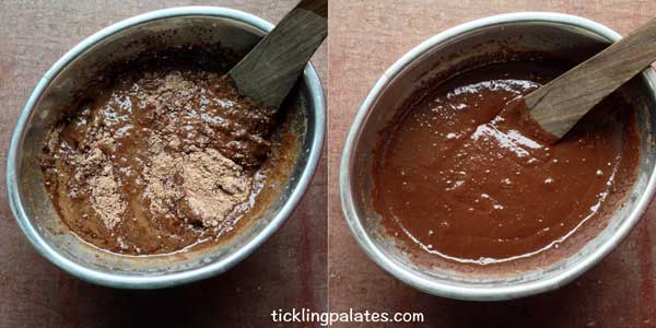 eggless double chocolate espresso brownies step3