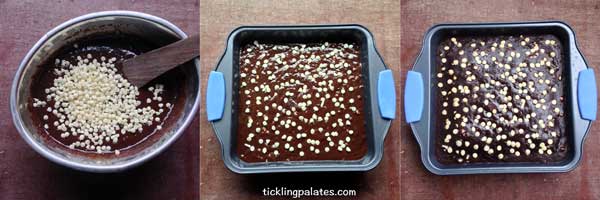 eggless double chocolate espresso brownies step4