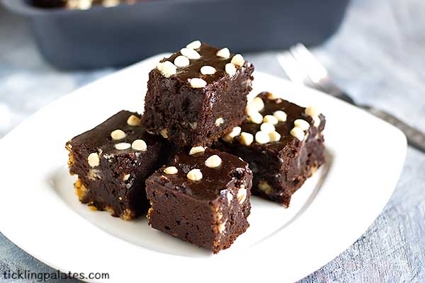 eggless espresso brownies