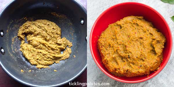 zucchini thogayal recipe step4