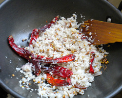 Saute Spices and Coconut