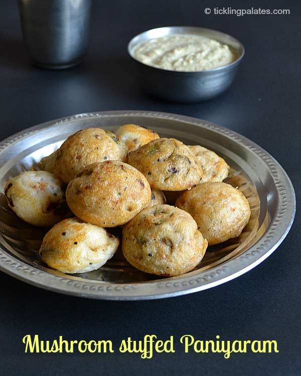 Mushroom Stuffed paniyaram