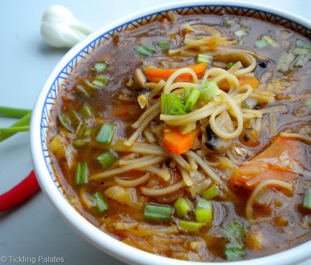 Chinese Vegetable Noodles Soup