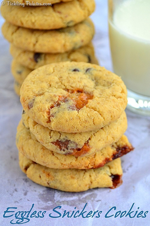 Eggless Snickers Cookies
