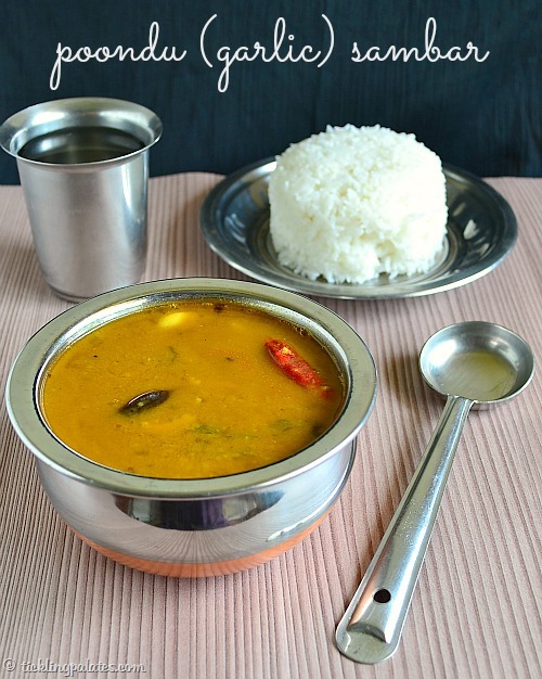 Sambar made with poondu (garlic)