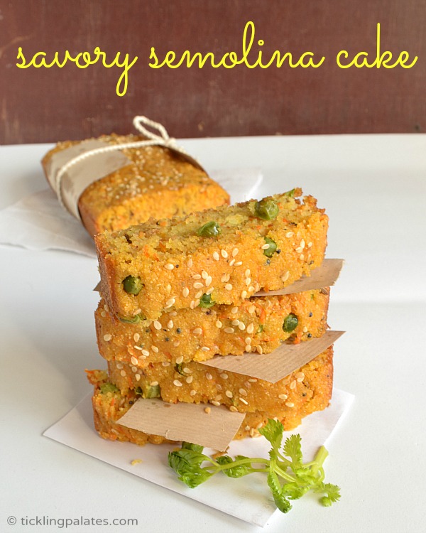 Savory Semolina Cake Recipe Eggless Cake Recipes