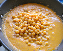 Add cooked channa to curry
