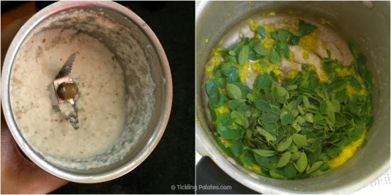 How to make Murungai keerai Poricha Kuzhambu