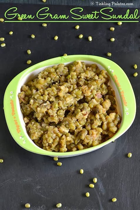 Green Gram Sweet Sundal Recipe