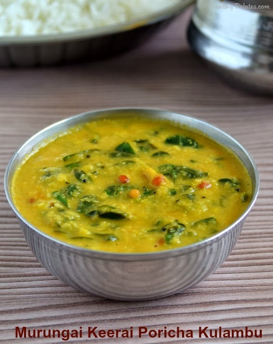 Murungai Keerai Poricha Kuzhambu Recipe