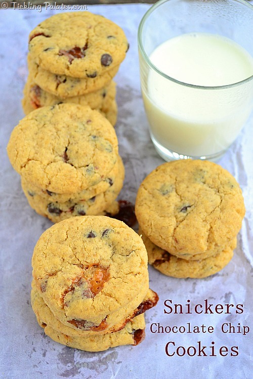 Snickers Chocolate Chip Cookies Recipe