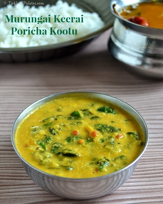 Murungai Keerai Poricha Kuzhambu Recipe