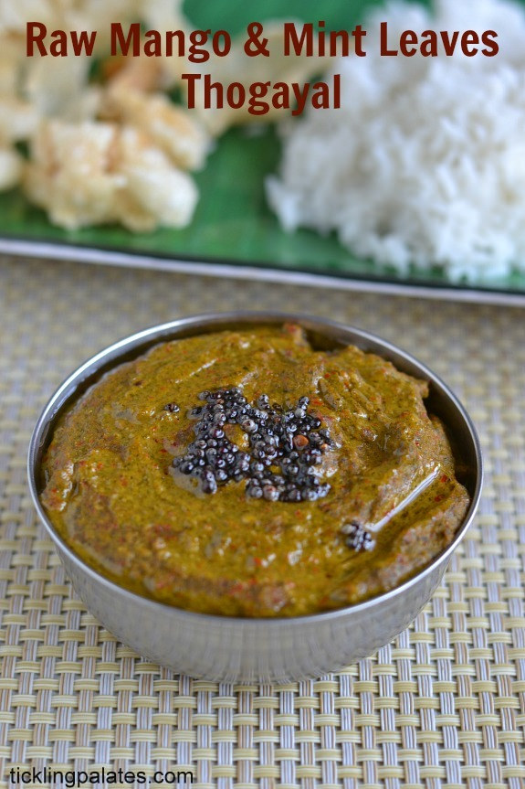 Pudhina Thogayal recipe without coconut Mango pudhina Thogayal
