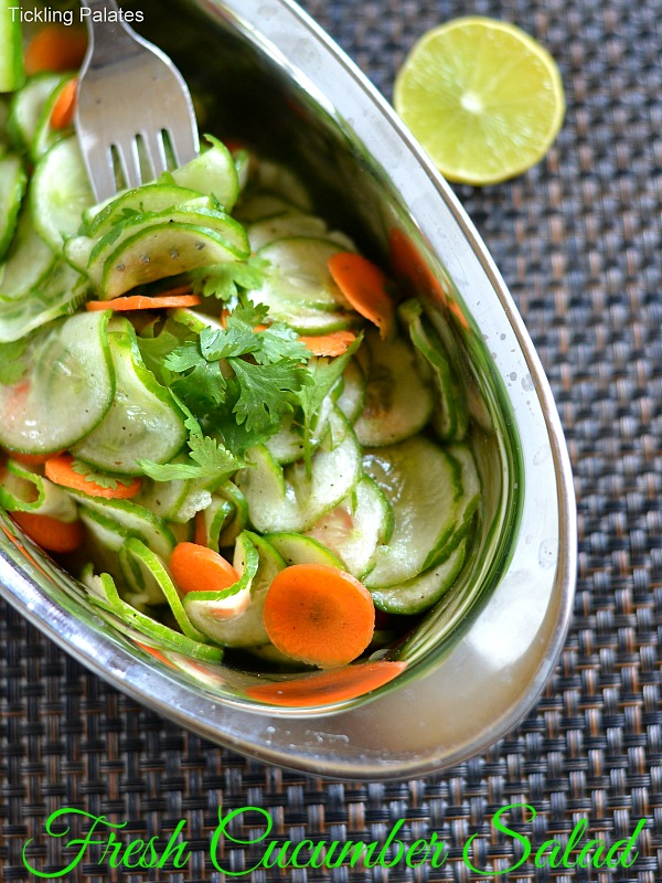 Fresh Cucumber Salad Cucumber Salad With Cilantro Lime Dressing