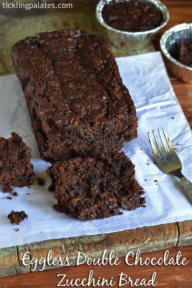 Eggless Double Chocolate Zucchini Bread Recipe