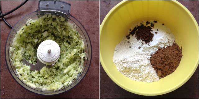 Eggless Double Chocolate Zucchini Bread step-1