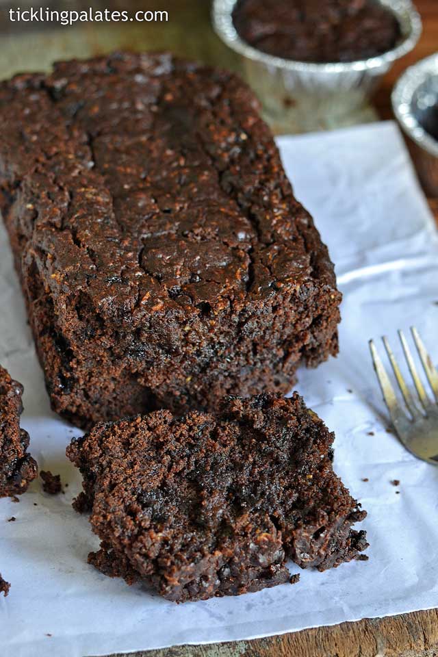 Eggless Double Chocolate Zucchini Bread
