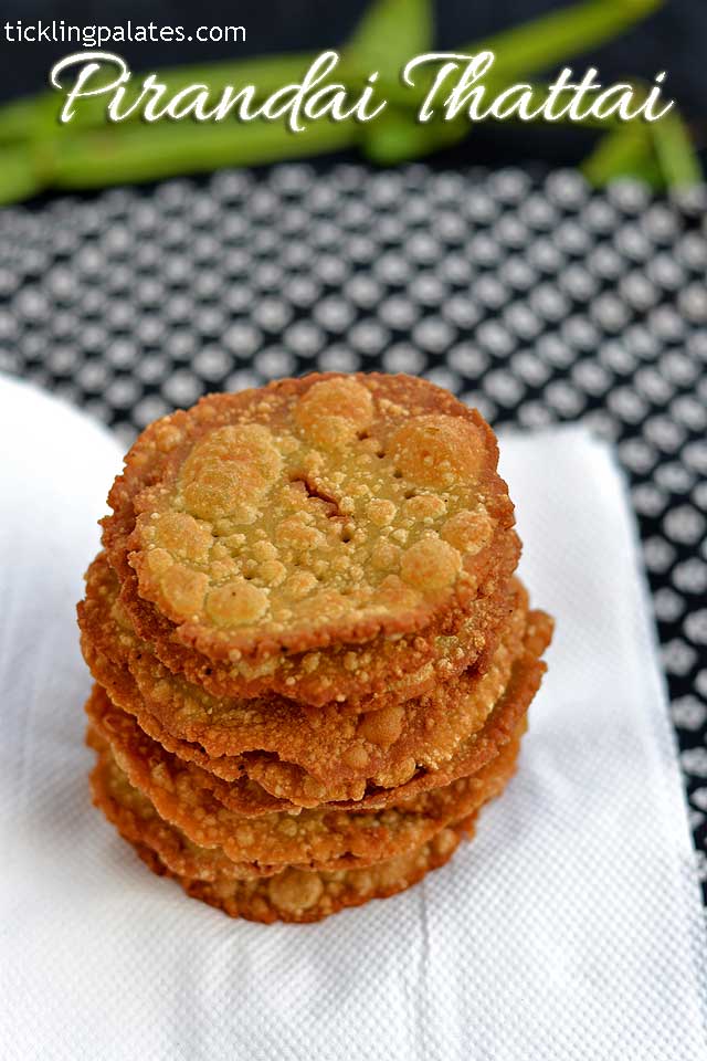 Pirandai thattai recipe