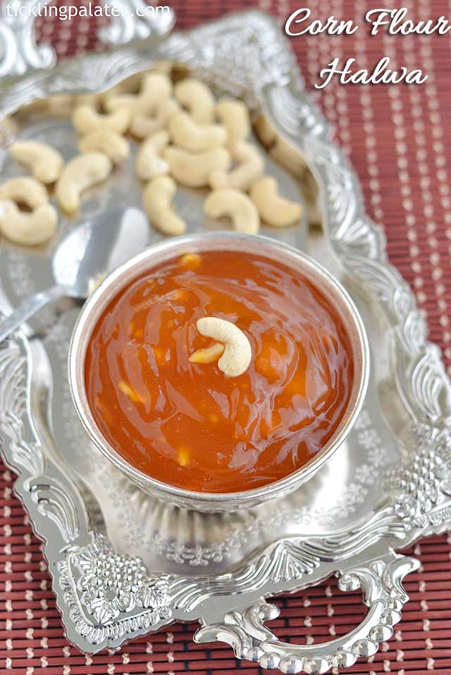 corn flour halwa recipe