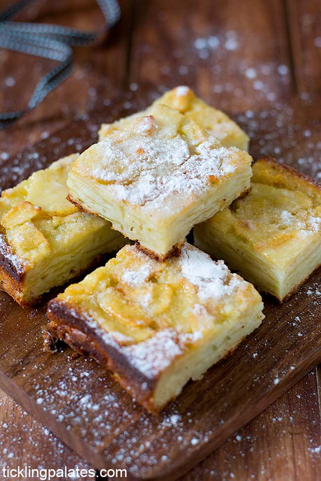 custardy apple squares recipe