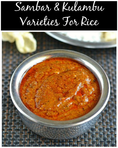 sambar and kulambu recipes