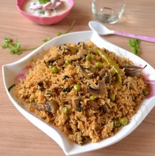 Mushroom Peas Pulao