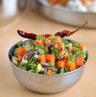 carrot beans poriyal recipe