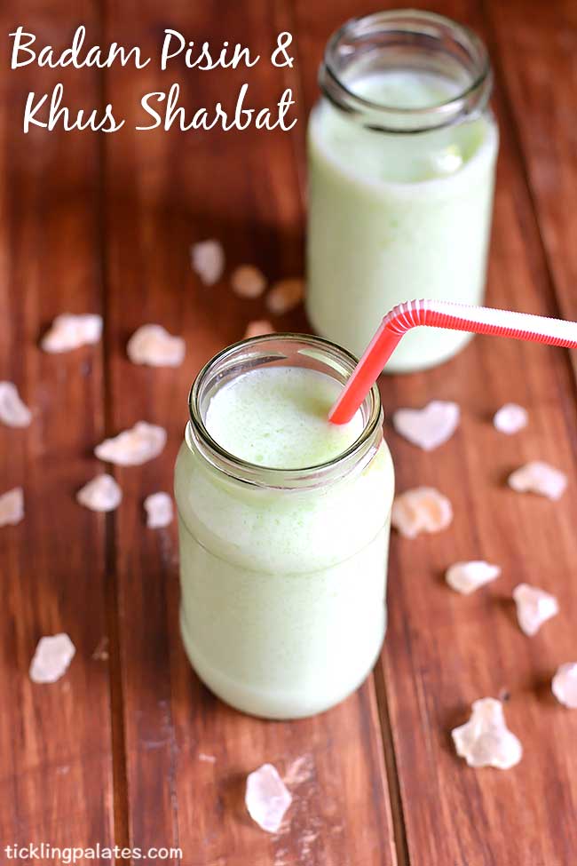 badam pisin khus sharbat recipe