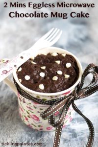 2 Mins Eggless Microwave Chocolate Mug Cake