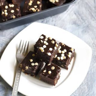 eggless double chocolate espresso brownies recipe