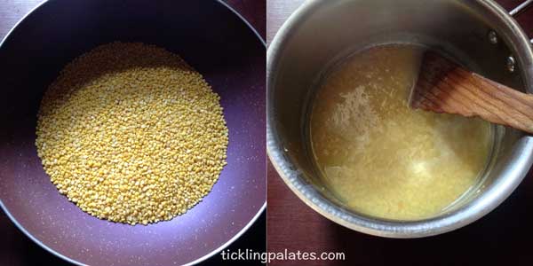 bhaja muger dal recipe step1