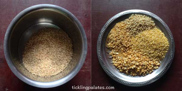 brown rice adai recipe step1