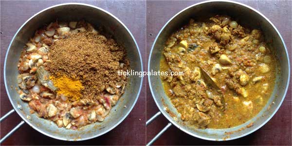 chettinad mushroom Masala recipe step6