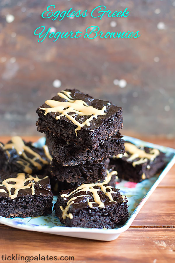 eggless greek yogurt brownies recipe