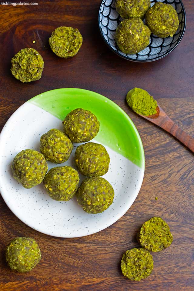 No cook matcha protein balls