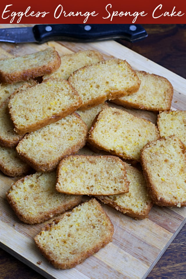 Eggless Orange Sponge Cake