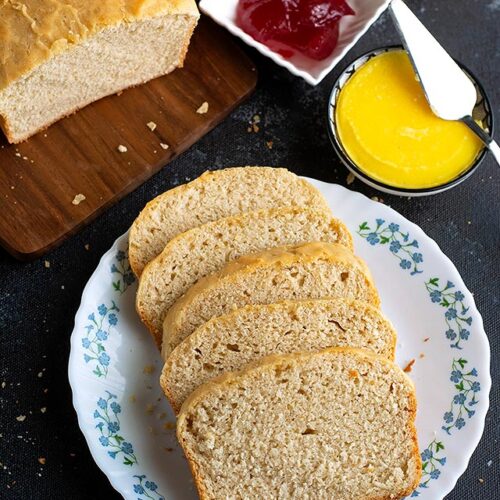No Knead Sandwich Bread Recipe Eggless Baking Tickling Palates
